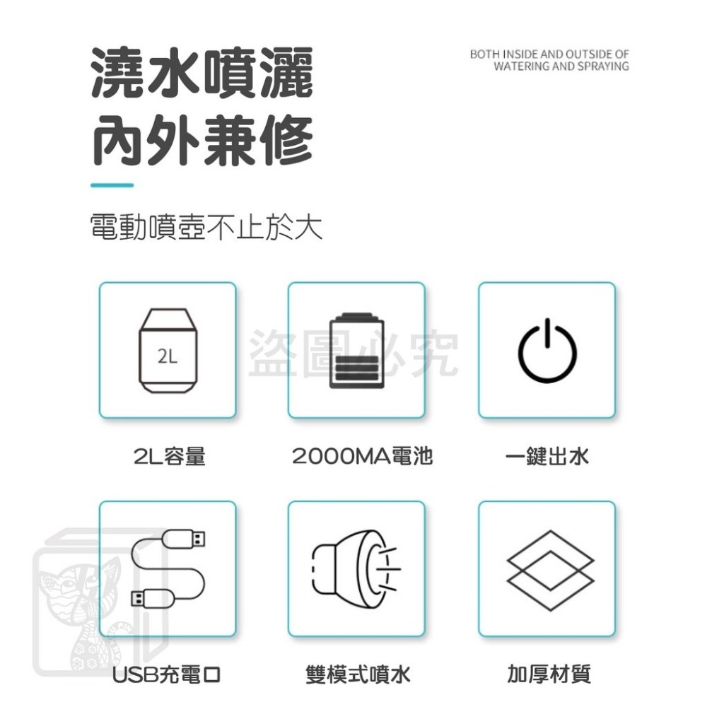 💦大容量💦電動噴水壺 噴霧瓶 電動噴水瓶 自動澆水器 萬象噴頭 自動噴霧器 園藝工具 家用噴水壺 噴霧壺 澆花器-細節圖5