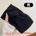 寬邊交叉髮帶 黑色