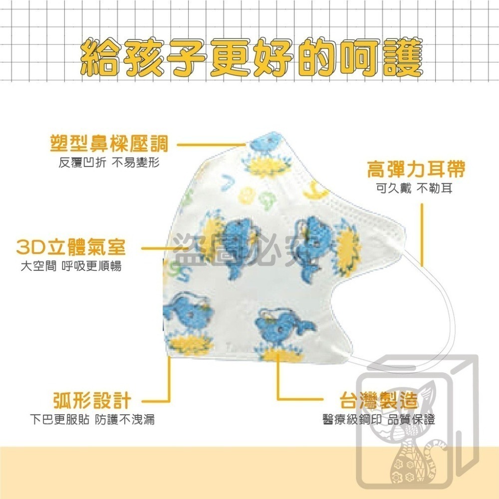 🔥醫療口罩🔥幼幼醫療口罩 細耳帶 幼幼3D立體口罩 醫療級兒童口罩 幼幼立體口罩 幼童醫用口罩 兒童3D口罩 幼稚園-細節圖7