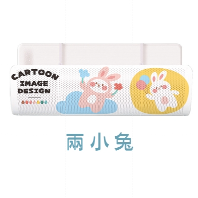 1.兩小兔｜卡通空調擋板