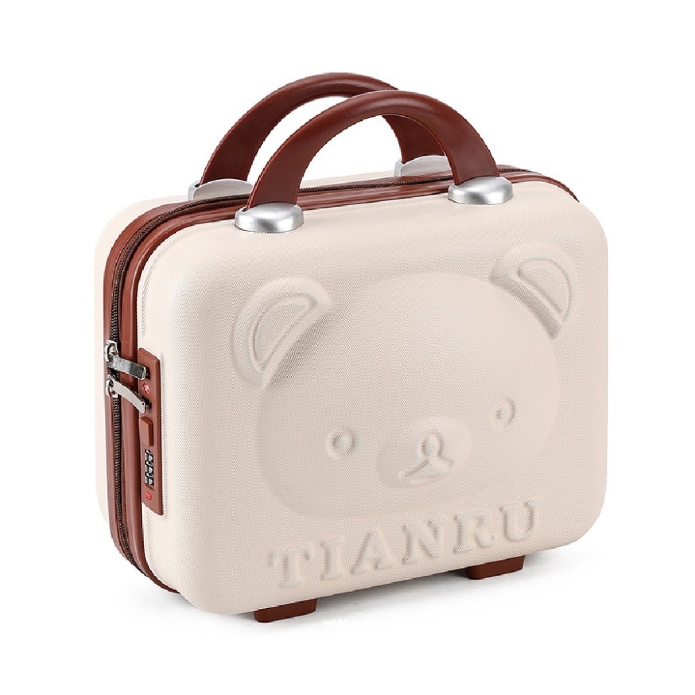 🔥原廠公司🔥14吋小熊行李箱 附密碼鎖 輕便行李箱 14吋旅行箱 手提旅行箱 小熊行李包 手提旅行箱 化妝箱 手提化-細節圖2