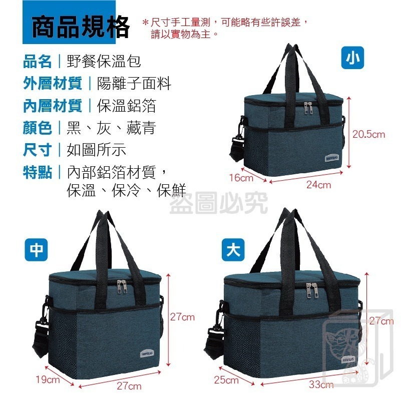 🔥711超低價🔥加厚野餐保溫包 保溫保冷袋 便當袋 收納袋 露營野餐 露營包 環保袋 飲料袋 食材保鮮 飯菜保溫-細節圖3