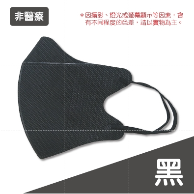 黑色｜3D口罩R【單片】