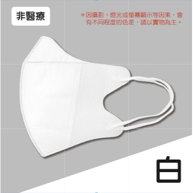 白色｜3D口罩R【單片】