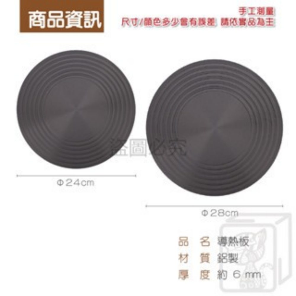 🔥加厚6mm🔥導熱板 鋁合金導熱盤 解凍導熱板 節能板 解凍盤 導熱盤 退冰板 瓦斯爐鋁合金導熱板 圓形導熱-細節圖3