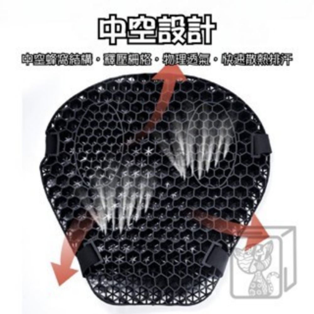 🔥減震護臀🔥減震摩托車坐墊 機車坐墊 凝膠坐墊 機車減壓坐墊 機車座墊 重機坐墊 機車蜂巢坐墊 外送員必須品-細節圖4