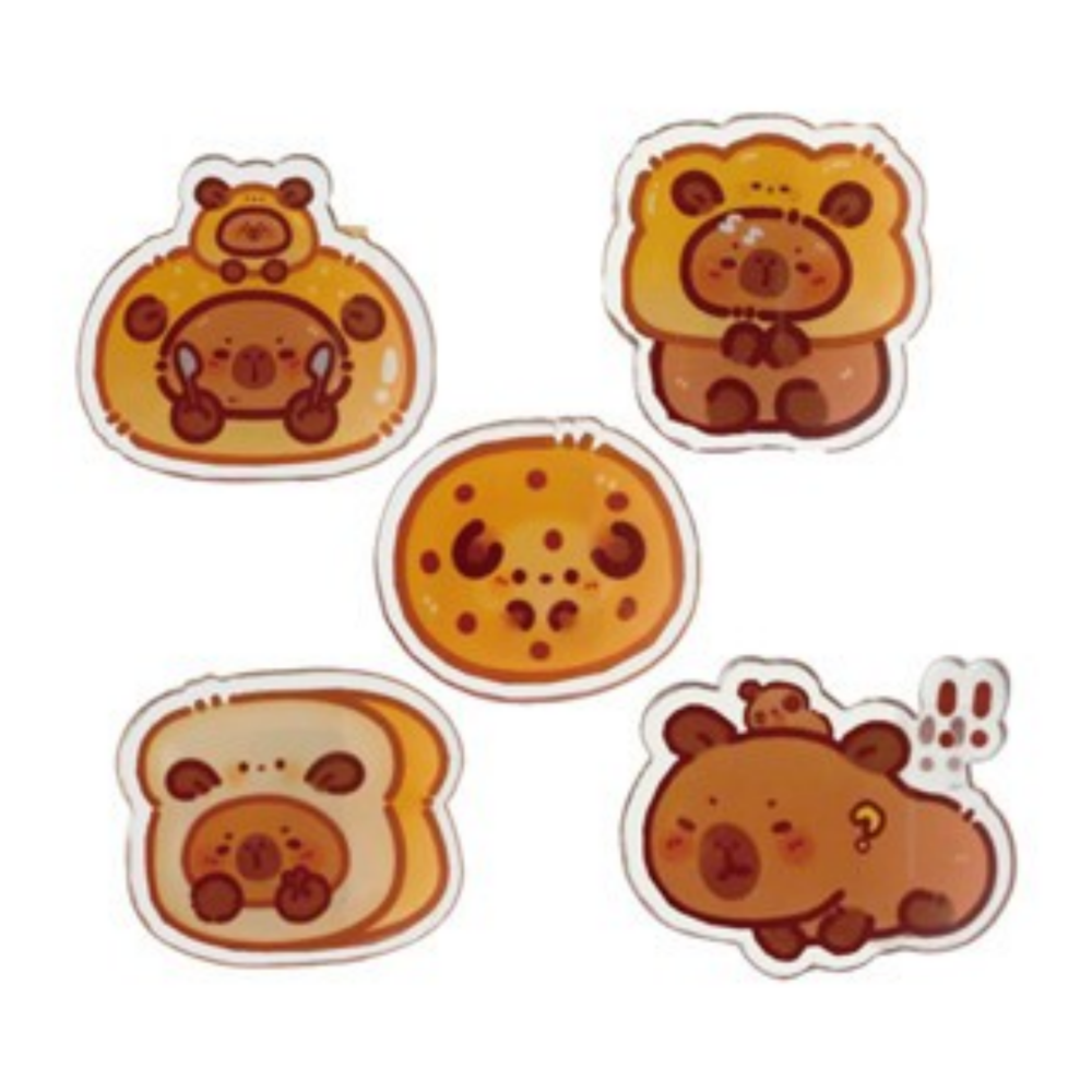 🔥雙面圖案🔥卡皮巴拉PP夾 水豚便籤夾 便條夾 小夾子 卡通封口夾 固定夾 水豚 卡皮巴拉 資料夾 裝飾夾 封口夾-細節圖2