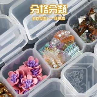 🔥28格收納🔥透明飾品收納盒 可拆分裝盒 多格收納盒 小物收納 珠子收納盒 透明首飾盒 藥品盒 美甲材料盒-細節圖4