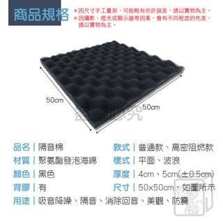 🔥自帶背膠🔥隔音棉 吸音棉 隔音海綿墊 消音海綿 3D立體隔音棉 立體隔音海棉墊 高密度隔音棉 阻燃隔音棉-細節圖3