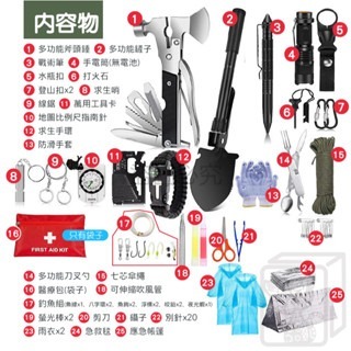🔥超值組合🔥戶外多功能求生包 緊急避難防災包 防災包 手電筒 SOS求救 登山包 求生包 求生工具組 急救包裝備-細節圖3