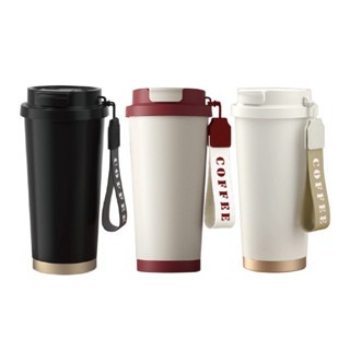 🔥一蓋雙飲🔥陶瓷保溫咖啡杯 陶瓷保溫瓶 咖啡保溫杯 316不鏽鋼 530ml 吸管保溫杯 隨行杯  陶瓷塗層杯-細節圖3