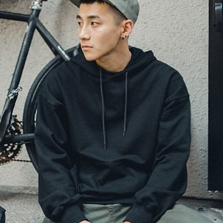 🌟日常百搭款🌟內刷毛帽T 素面 加絨長袖上衣 素色百搭 男女同款 潮流 街頭風 長袖上衣 連帽T恤 秋冬【FUS】-細節圖7