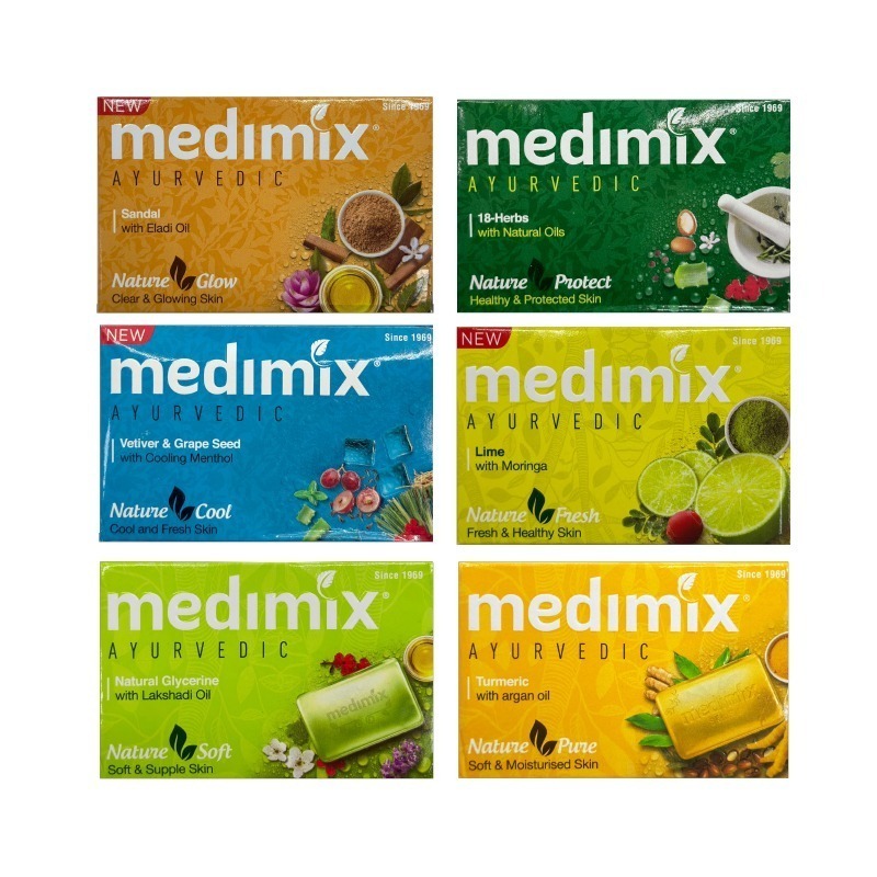 🔥台灣發貨🔥5入 單入 印度皂 MEDIMIX 印度 肥皂 香皂 125g 草本 清潔 綠寶石皇室藥草浴 保濕 沐浴-細節圖3