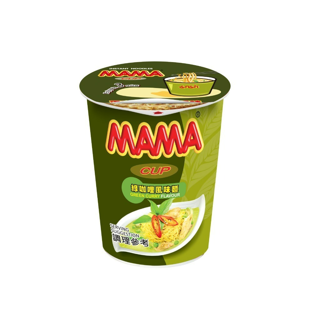 【泰國MAMA】綠咖哩風味麵 18杯(60g/杯)效期到2025/04/01 不介意者再進行下單-細節圖2