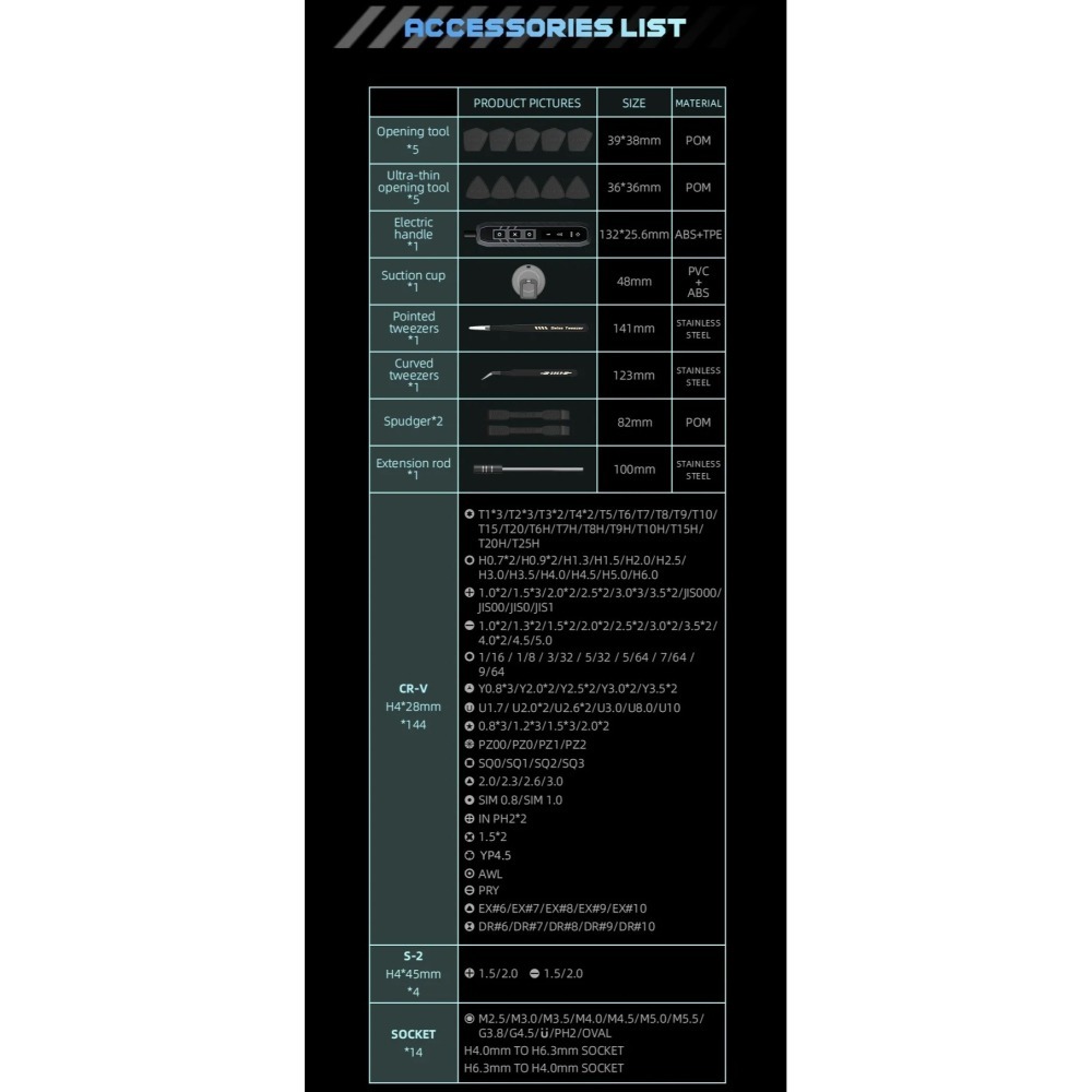 JM-8193 180合1 電動螺絲刀頭精密迷你工具箱 工具人必備 工具控必收藏-細節圖9