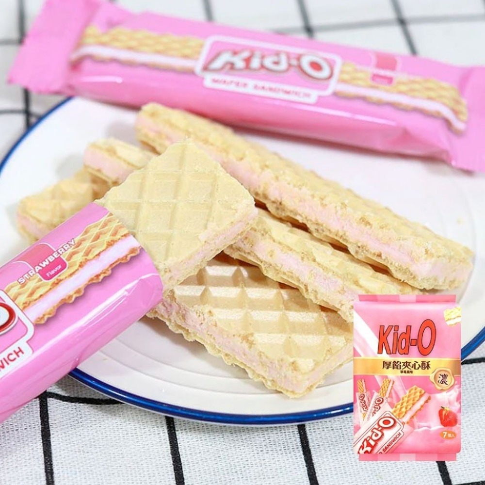 KID-O Wafer 日清奶油夾心餅乾91g(7入/包)(3口味）【B3】好市多熱銷-細節圖2