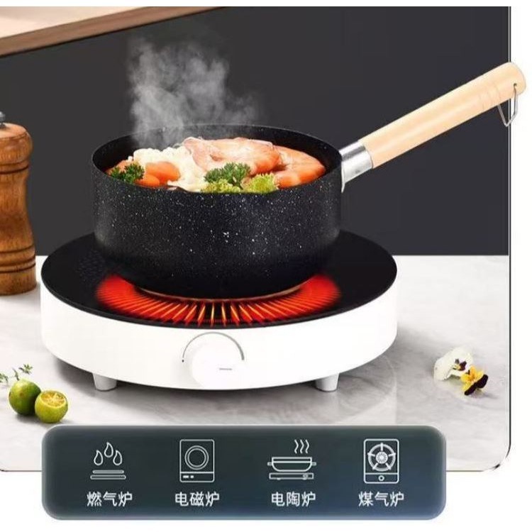 麥飯石日式雪平鍋 奶鍋 輔食鍋 小煮鍋 泡麵鍋【TBB3】-細節圖2