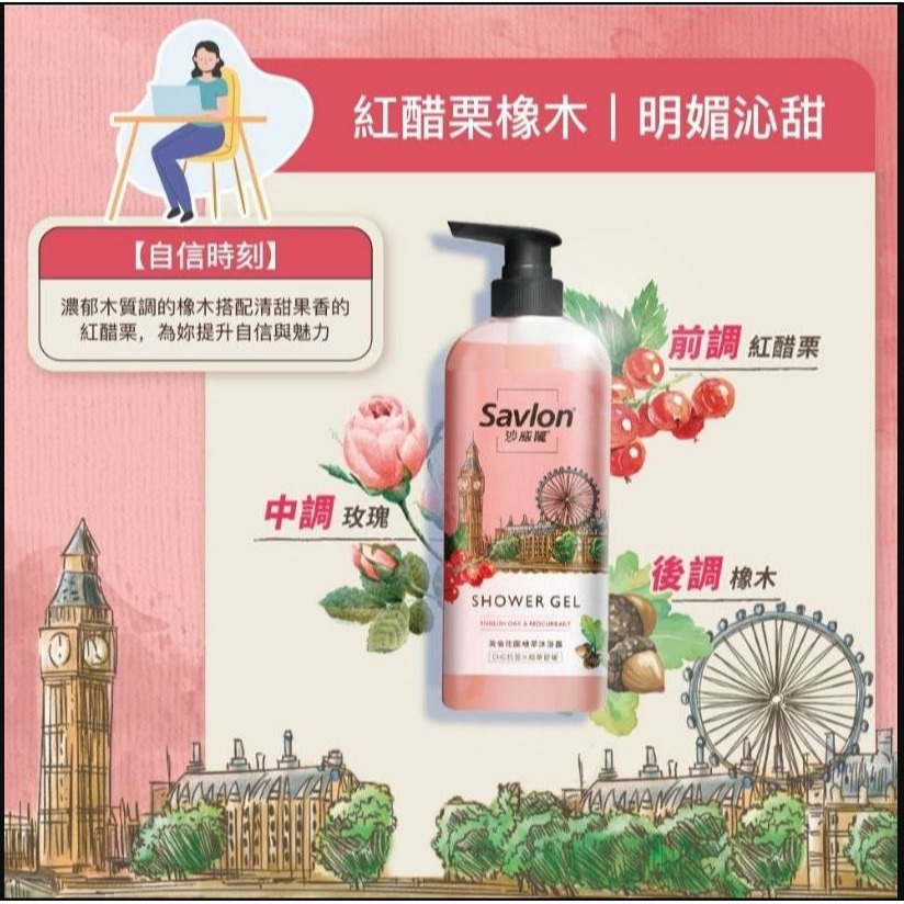 Savlon沙威隆 英倫花園植萃沐浴露700ml【H3】-細節圖2