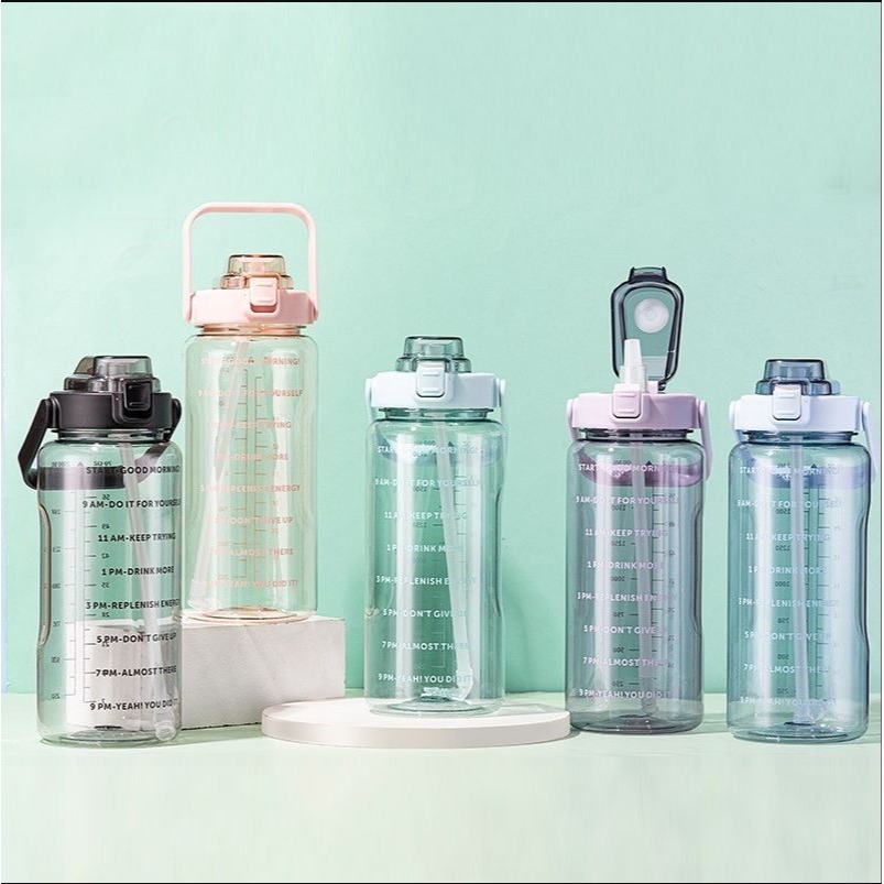 大容量彈蓋便攜式刻度水壺2000ML【H1】-細節圖8