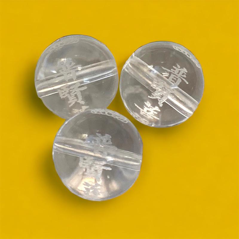 普賢菩薩白水晶散珠 台灣現貨天天出貨 雕刻系列、#心經、#辟邪、#開運、#硃砂手鏈、#黑曜石、#招財，#普賢-細節圖2