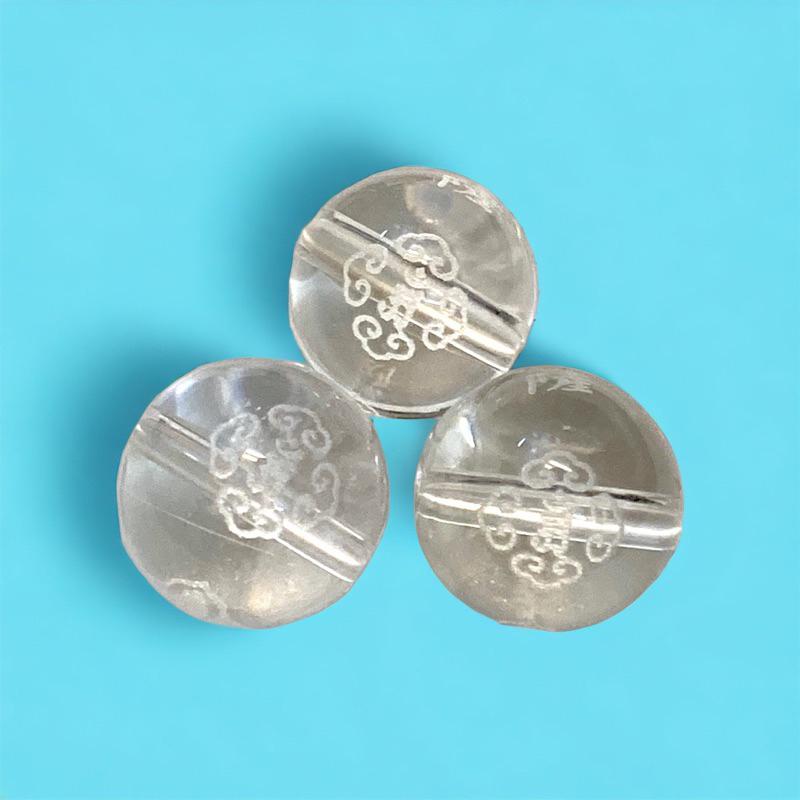 普賢菩薩白水晶散珠 台灣現貨天天出貨 雕刻系列、#心經、#辟邪、#開運、#硃砂手鏈、#黑曜石、#招財，#普賢-細節圖5