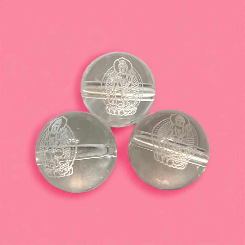 普賢菩薩白水晶散珠 台灣現貨天天出貨 雕刻系列、#心經、#辟邪、#開運、#硃砂手鏈、#黑曜石、#招財，#普賢-細節圖6