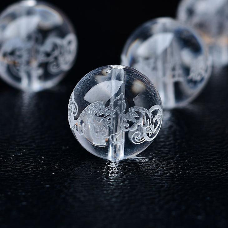 福在眼前白水晶 台灣現貨天天出貨 雕刻系列、#心經、#辟邪、#開運、#硃砂手鏈、#黑曜石、#招財，#幸運-細節圖2