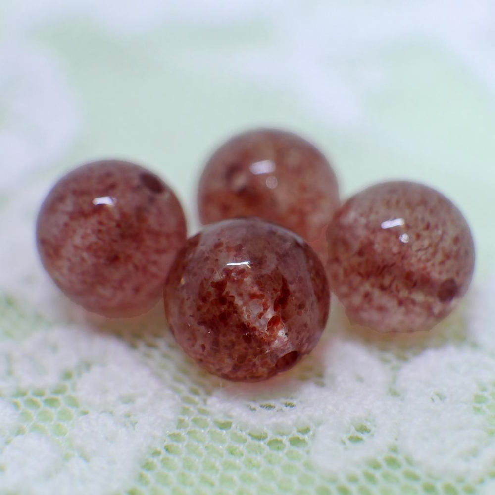 7A 鴿血草莓晶 散珠-招桃花、招人緣、鴿血草莓晶圓珠、草莓晶、草莓晶散珠、粉晶圓珠、粉晶圓珠、粉晶-細節圖4
