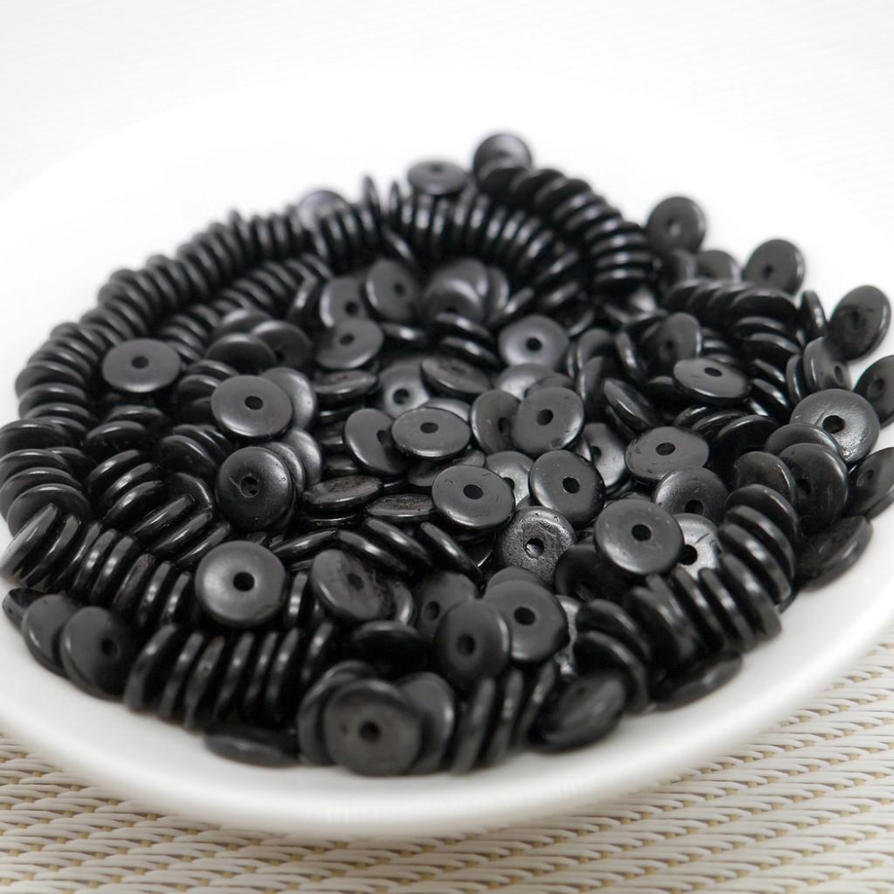 天然椰殼隔片 台灣現貨天天出貨 -單顆零售、黑色、原色、#心經、#辟邪、#開運、#硃砂手鏈、#黑曜石、#招財，#隔片-細節圖4