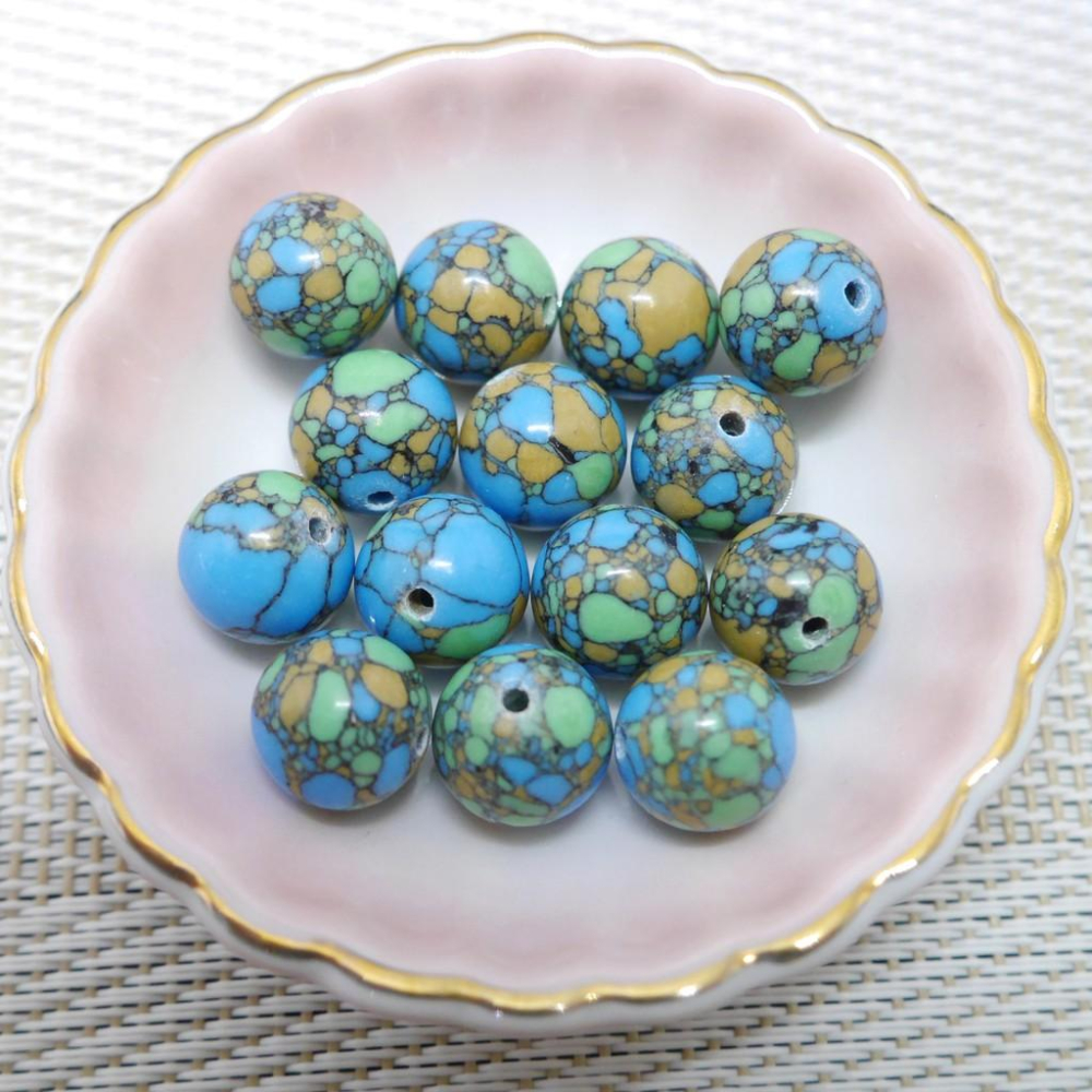 唐三彩散珠 台灣現貨天天出貨 - 唐三彩圓珠、唐三彩珠子、唐三彩水晶-細節圖2