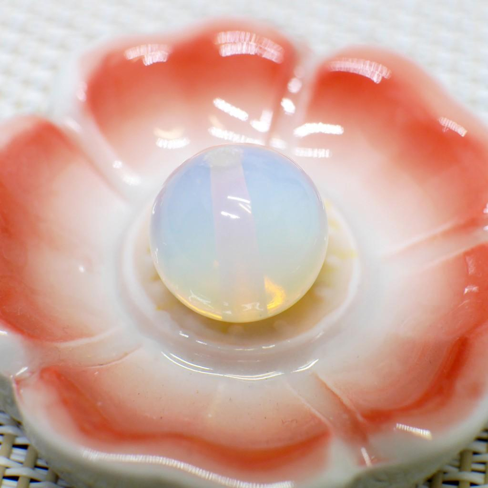 蛋白石 散珠(人工) - 蛋白石圓珠、蛋白石珠子、蛋白石水晶、蛋白石串珠-細節圖2