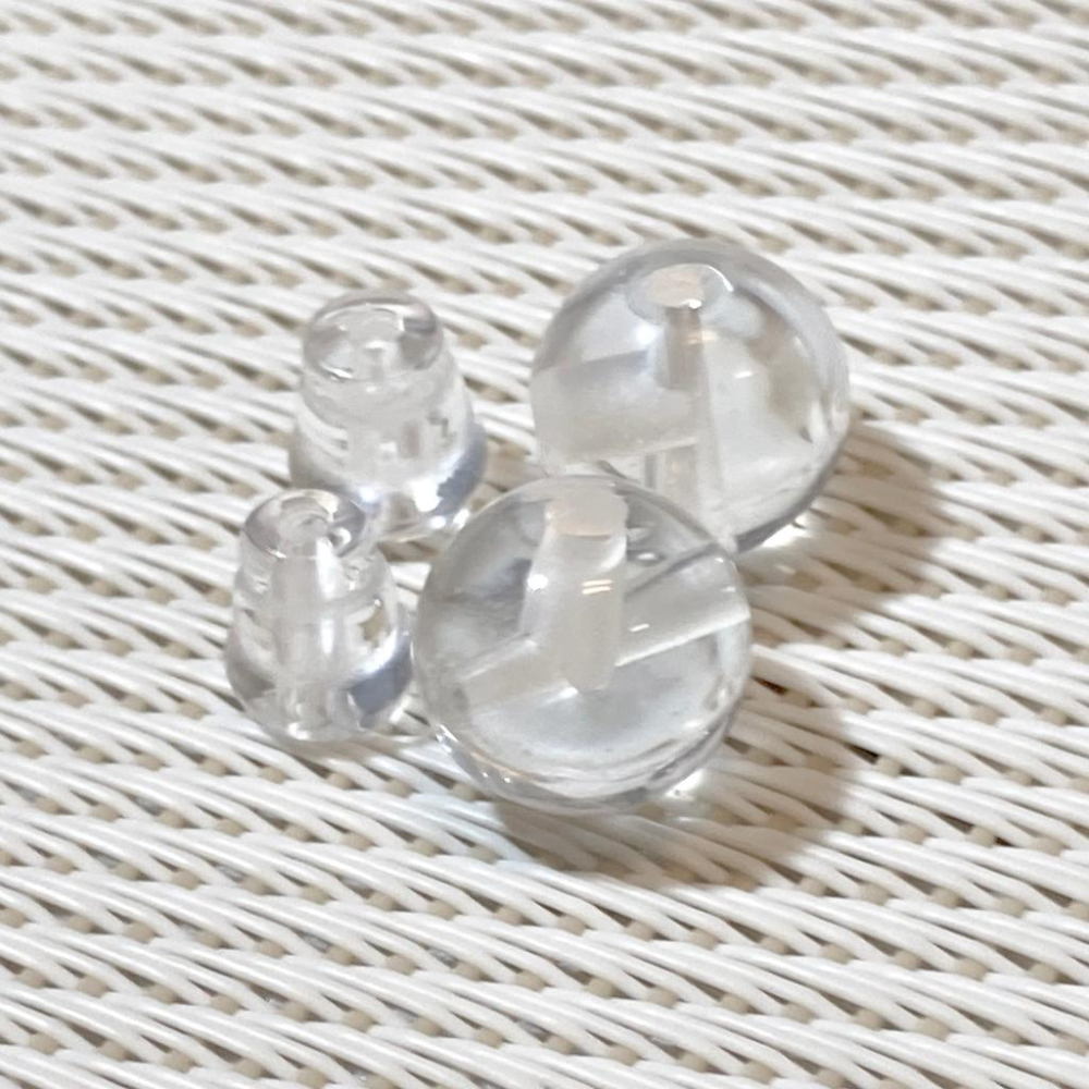 白水晶三通佛頭 帶佛塔 一組-  手鏈、佛珠、手串、配件、菩提、配飾、隔珠、頭飾配件、定位珠-細節圖2