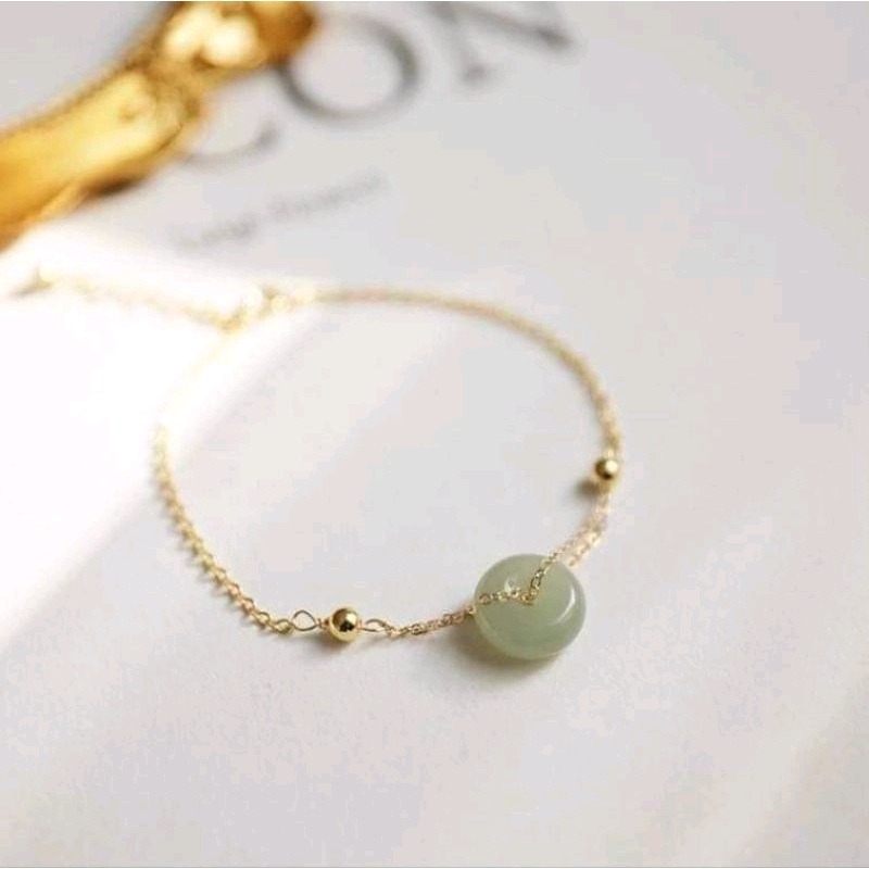 和田玉平安手鍊 手鏈 和田玉 配件 裝飾 玉 手腕 時尚a5-細節圖3