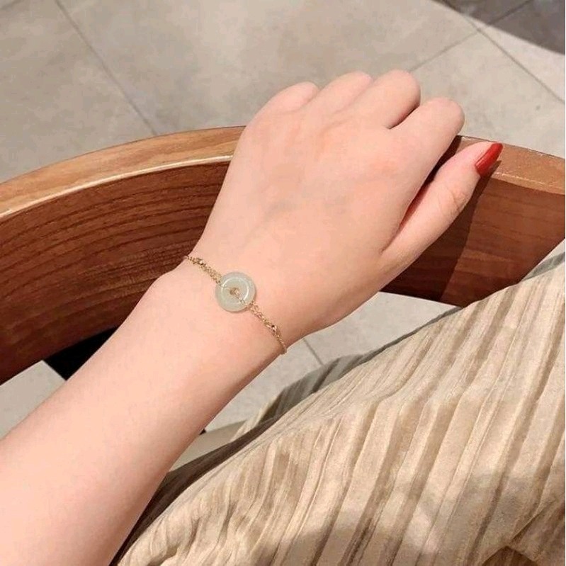 和田玉平安手鍊 手鏈 和田玉 配件 裝飾 玉 手腕 時尚a5-細節圖4