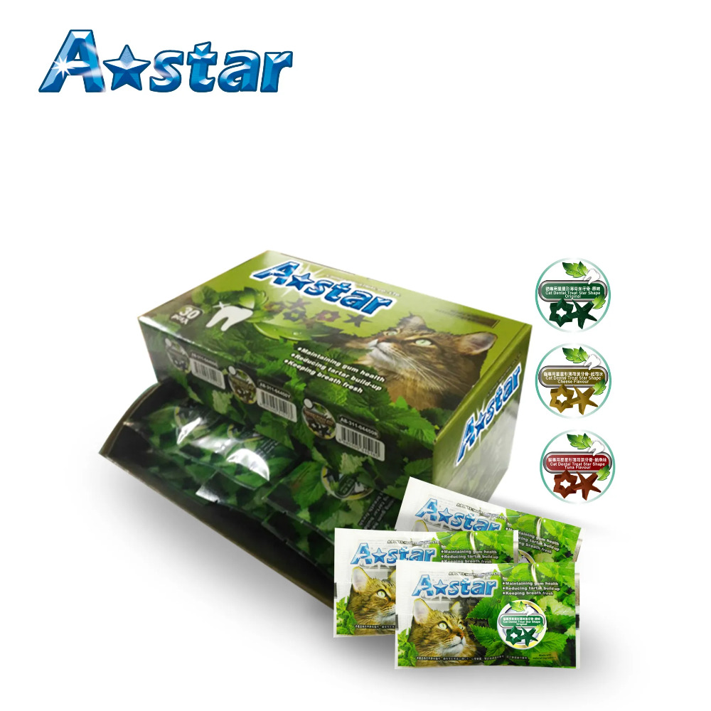 【福爾摩沙寵物精品】A Star 貓星形薄荷潔牙骨-細節圖2