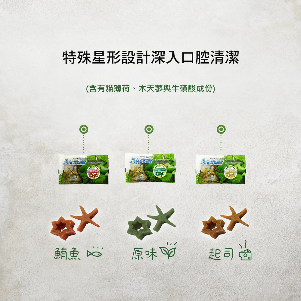 【福爾摩沙寵物精品】A Star 貓星形薄荷潔牙骨-細節圖3