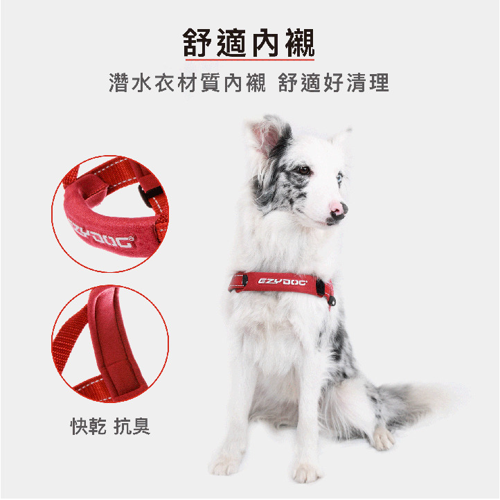 【福爾摩沙寵物精品】澳洲EzyDog 快套式胸背帶 《基本色系》狗胸背帶 貓胸背帶 狗背帶 寵物背帶-細節圖4