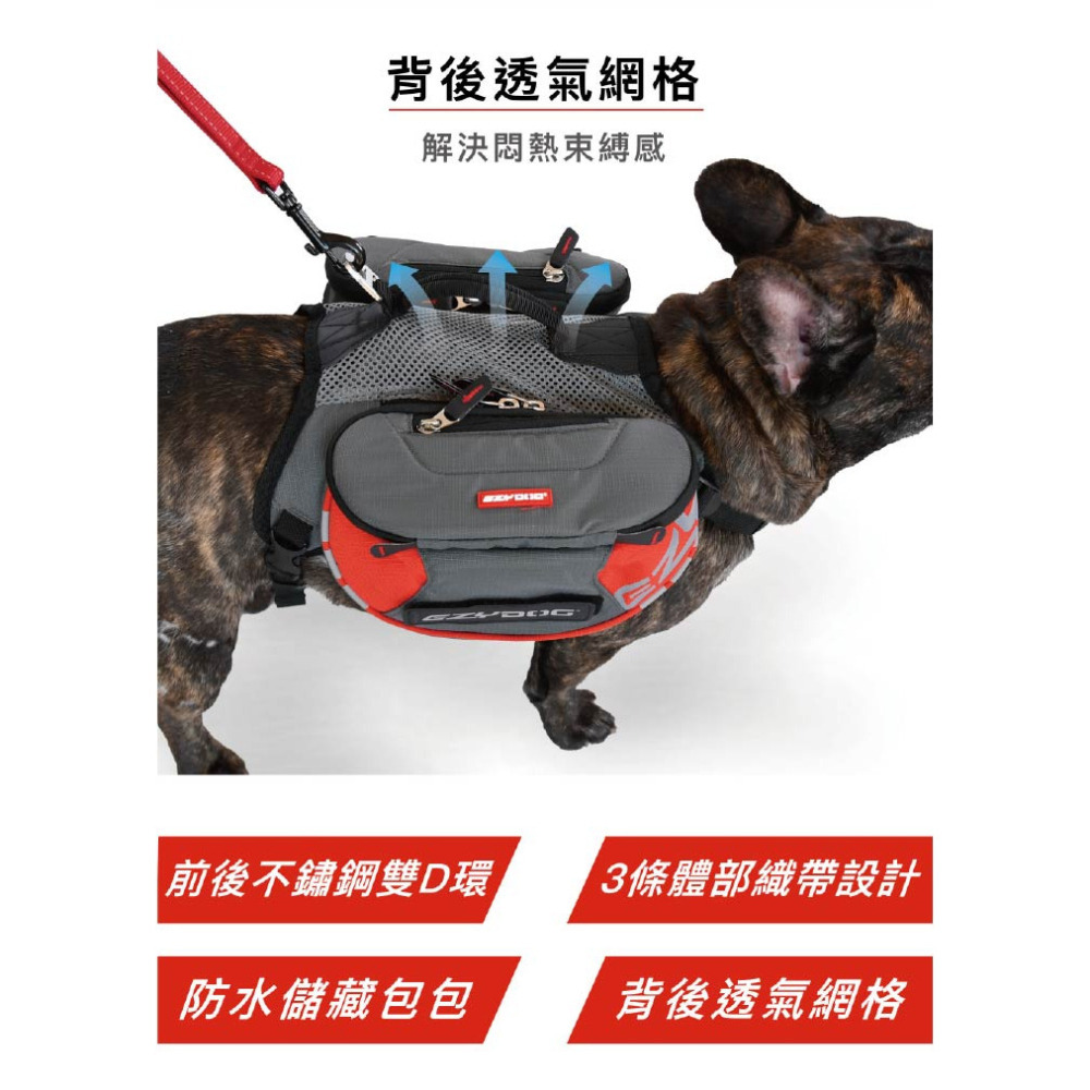 【福爾摩沙寵物精品】澳洲EZYDOG 頂峰背包｜防水儲物包包｜(專屬側貼須另外加購)-細節圖6