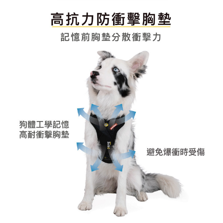 【福爾摩沙寵物精品】澳洲EZYDOG 全方位車用防護胸背帶 狗狗車用防護胸背帶｜防衝撞狗體記憶胸墊-細節圖3