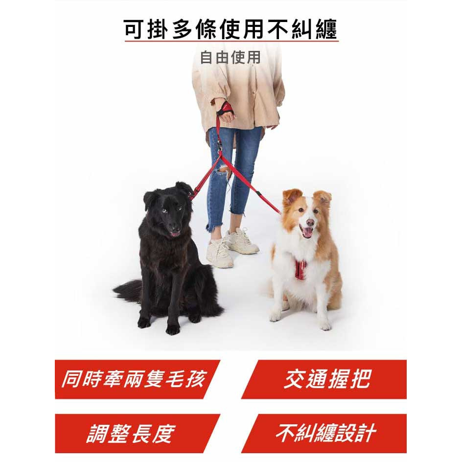 【福爾摩沙寵物精品】澳洲 EzyDog 軟觸感雙延長繩 寵物牽繩 狗牽繩-細節圖5