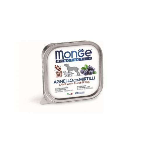 【福爾摩沙寵物精品】Monge 瑪恩吉 MONO蔬果 羊肉+藍莓 無穀主食犬餐盒 150g 狗餐盒 狗餐包 狗罐頭