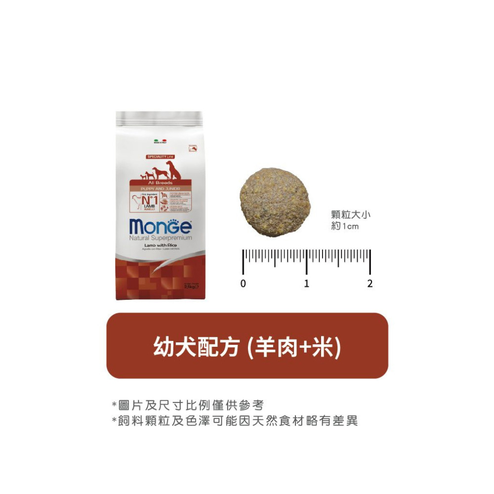 【福爾摩沙寵物精品】Monge 瑪恩吉 天然呵護系列 幼犬(羊肉+米) 犬用乾糧 狗飼料 狗乾糧 狗糧-細節圖6