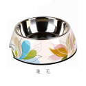 【福爾摩沙寵物精品】 SUPER休普寵物碗‧圓形花碗 食盆 貓碗 狗碗 圓形碗 不鏽鋼碗 飼料碗-規格圖1