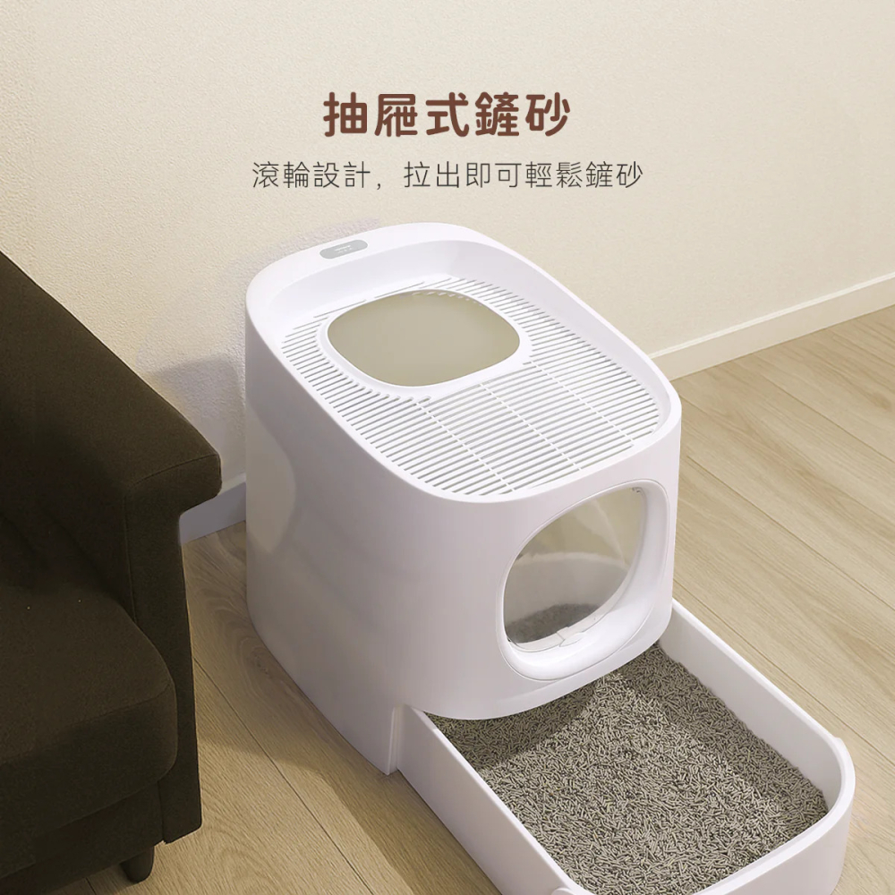 【福爾摩沙寵物精品】 霍曼 Homerunpet 頭等艙全罩式貓砂盆-細節圖5