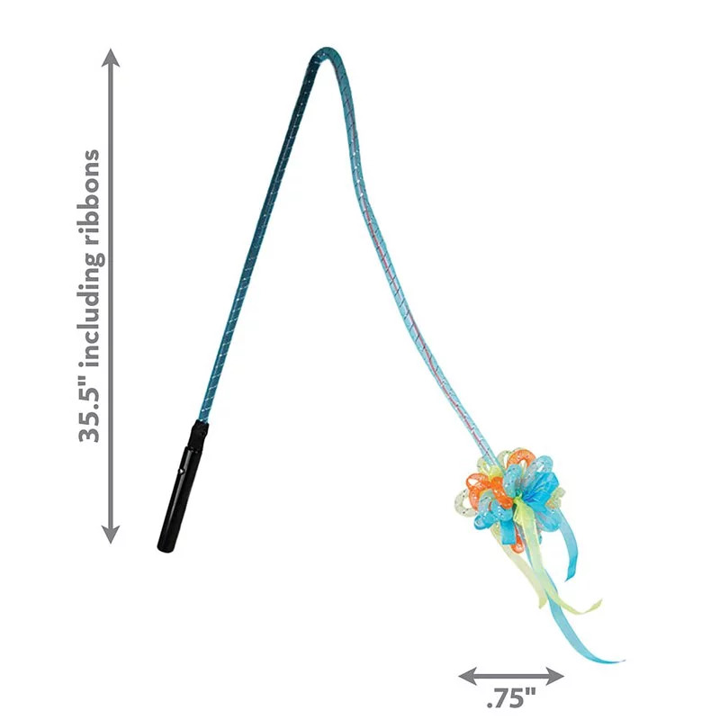 【福爾摩沙寵物精品】美國 KONG 閃亮緞帶彩球逗貓棒 貓咪玩具 貓玩具 寵物玩具-細節圖2