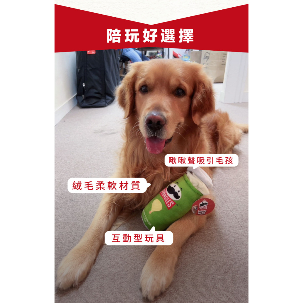 【福爾摩沙寵物精品】 品客洋芋片狗玩具 啾啾聲玩具 拉扯互動玩具 犬用玩具 寵物玩具-細節圖3