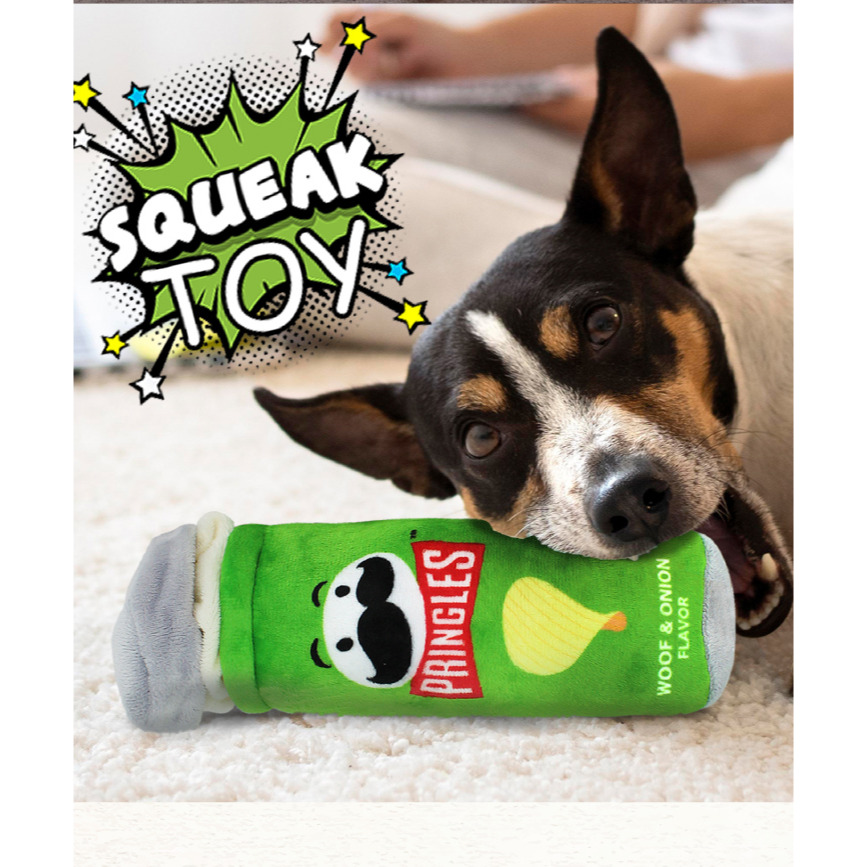 【福爾摩沙寵物精品】 品客洋芋片狗玩具 啾啾聲玩具 拉扯互動玩具 犬用玩具 寵物玩具-細節圖4