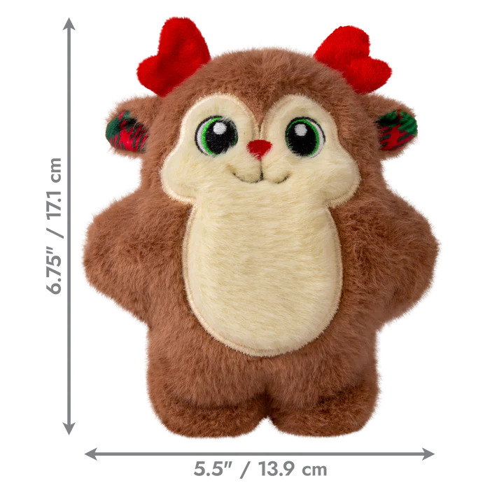 【福爾摩沙寵物精品】美國 KONG‧SNUZZLES 聖誕蹭蹭馴鹿 狗玩具 寵物玩具-規格圖3