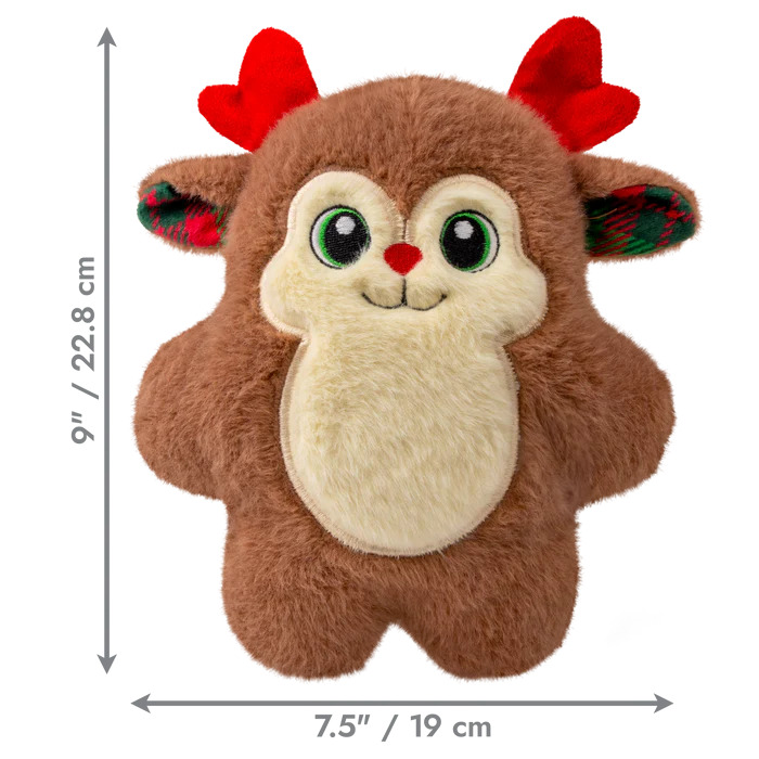 【福爾摩沙寵物精品】美國 KONG‧SNUZZLES 聖誕蹭蹭馴鹿 狗玩具 寵物玩具-規格圖3