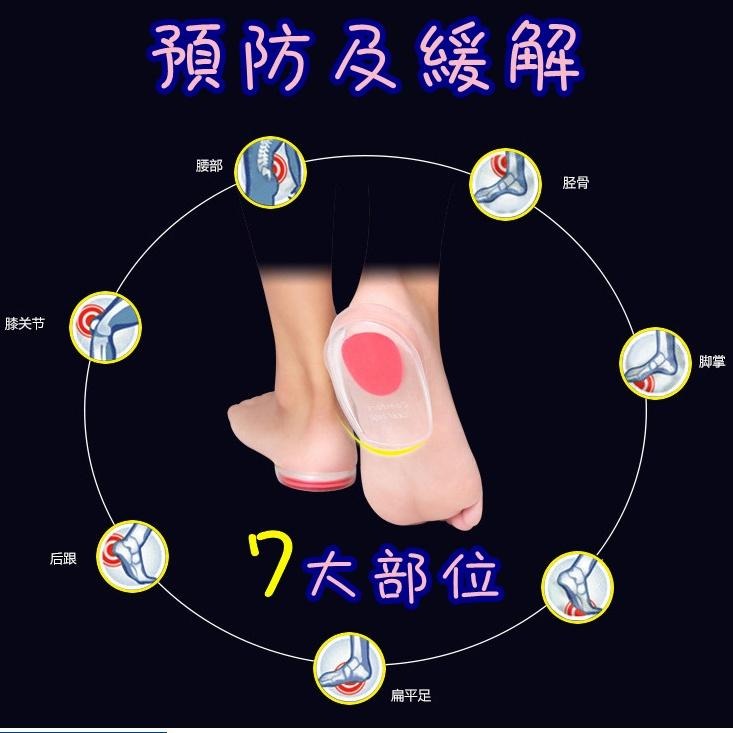 ❤️現貨最便宜❤️🇹🇼加厚腳跟舒壓鞋墊 矽膠增高墊 鞋墊 矽膠後跟墊 減震後跟墊 足跟墊 後跟墊 隱形內增高 後掌墊-細節圖5